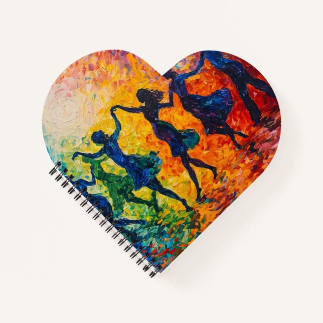 Carnet Silhouettes colorées dansant (Devant)