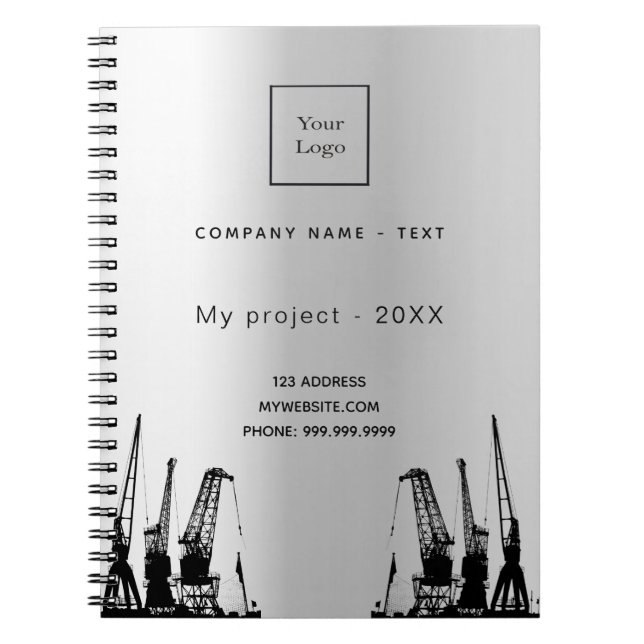 Carnet Silver construction cranes business logo (Devant)