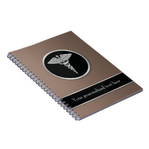 Carnet Silver Professional Médicale Caduceus