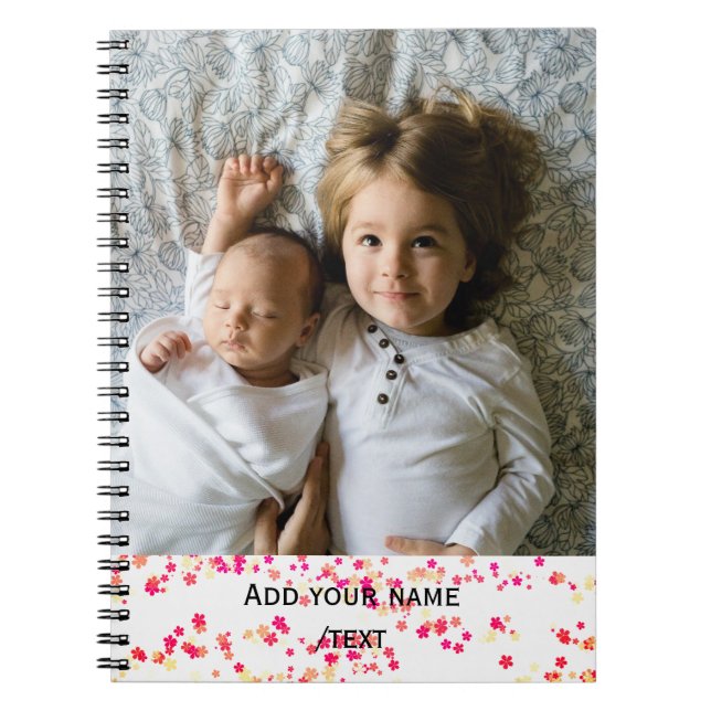 Carnet simple ajouter votre texte photo couleur étoiles t (Devant)