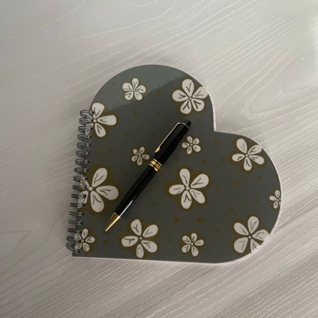 Carnet Simple beauté gris et blanc Oubliez-moi non (Créateur téléchargé)