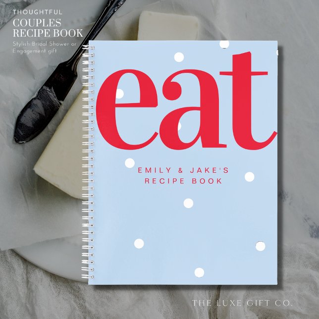 Carnet Simple Blue Spot Couples Fiançailles cadeau Recett (Créateur téléchargé)