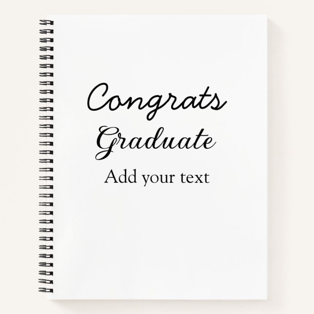 Carnet Simple congratulation graduation add your (Devant)