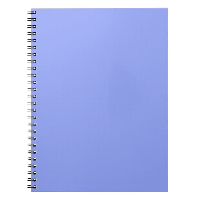 Carnet simple couleur solide simple personnalisé bleu pas (Devant)