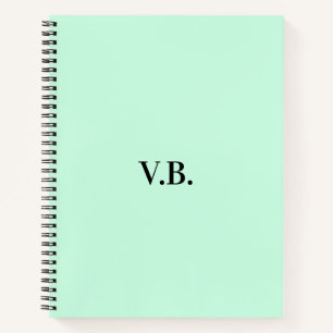 Carnet Simple couleur unie ajouter nom texte monogramme