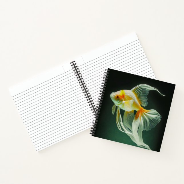 Carnet Simple Dessin Numérique De Poisson Rouge Élégant | (Intérieur)