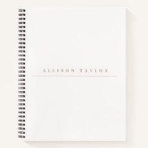 Simple Élégant Rose Clair Nom Personnalisé Blanc