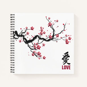 Carnet Simple et élégant Cherry Blossom Love Guestbook