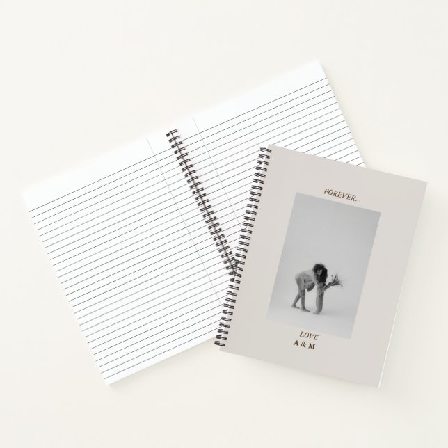Carnet simple et élégant de la photo Monogram Jour (Intérieur)