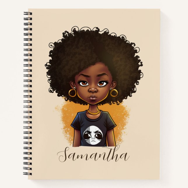 Carnet Simple femme afro (Devant)