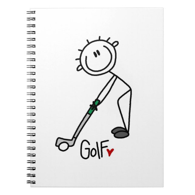 Carnet Simple Golfeur en Bâtonnets (Devant)