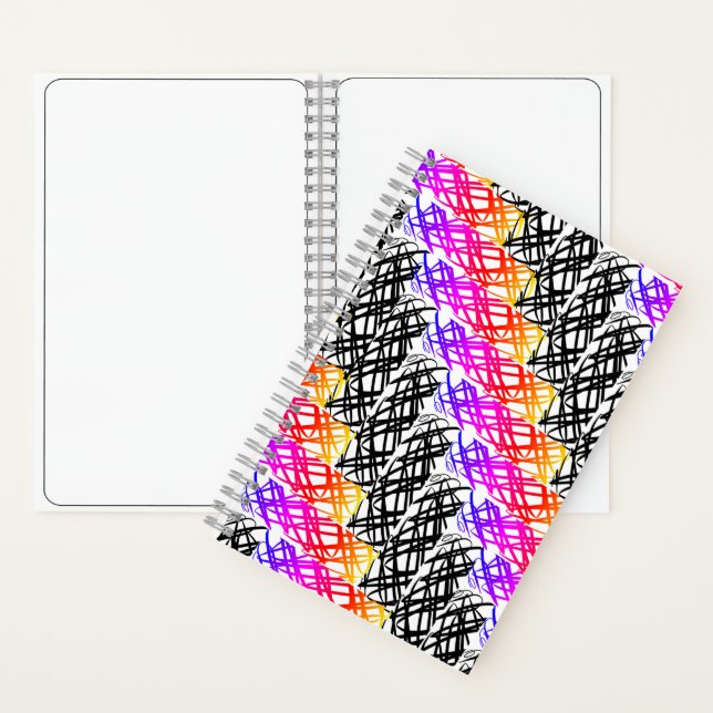 Carnet Simple Gribouillis | Arête de Poisson | Sur mesure (À l'intérieur)