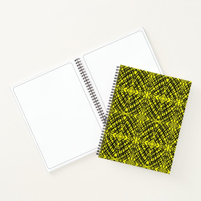 Carnet Simple Gribouillis | Carrelage Miroir | Jaune | (Intérieur)