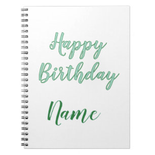 Carnet simple joyeux anniversaire minimal ajoutez votre n