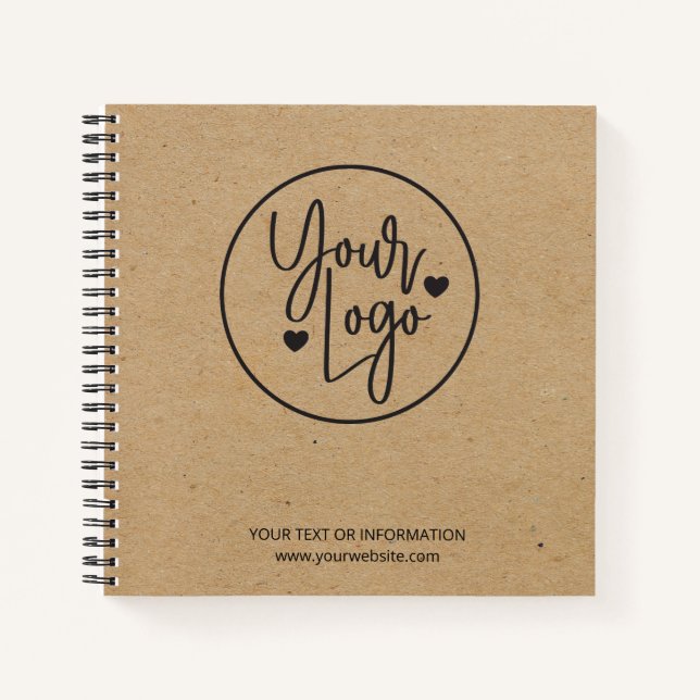 Carnet Simple Kraft Business Logo Entreprise (Devant)