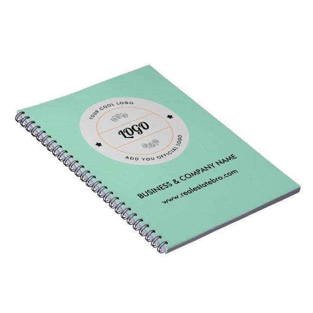 Carnet Simple Logo d'entreprise rond et texte personnalis (Côté Droit)