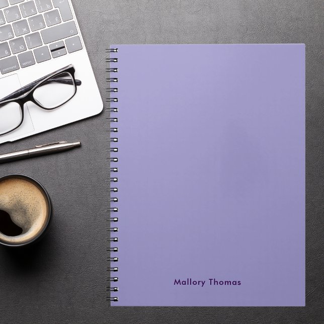 Carnet Simple Mignon Esthétique Coloré Gras Violet (Créateur téléchargé)