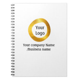 Carnet simple minimal ajoutez votre logo or site web soci