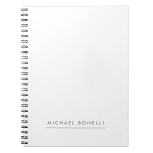 Carnet Simple minimaliste simple élégant blanc moderne