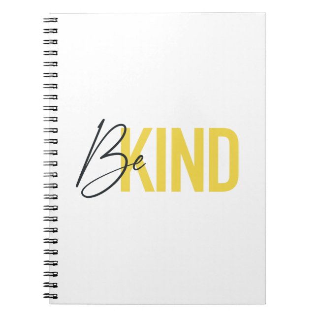 Carnet Simple, modern, urban cool vibrant design Be Kind (Devant)