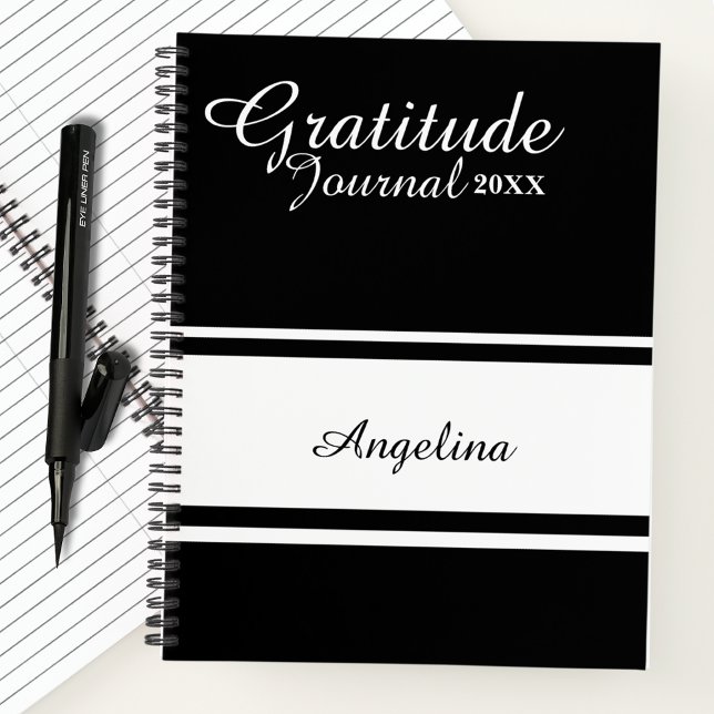 Carnet Simple Modernité Script Calligraphie Gratitude Jou (Créateur téléchargé)