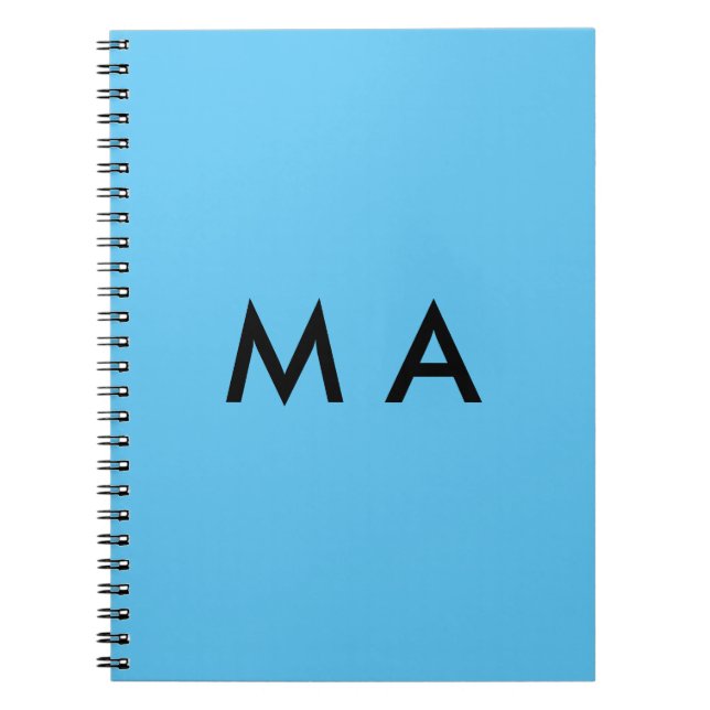 Carnet Simple monogram add your name letter man minimal t (Devant)