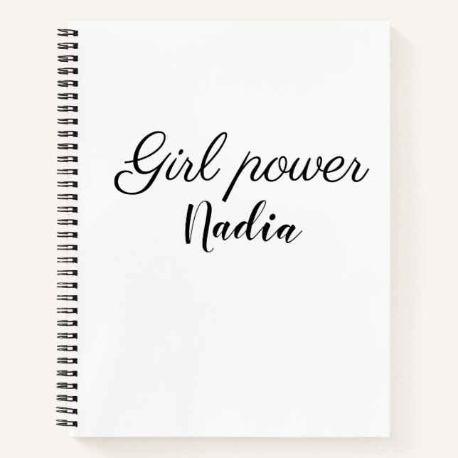 Carnet simple pouvoir minimal des filles ajouter le nom d (Devant)