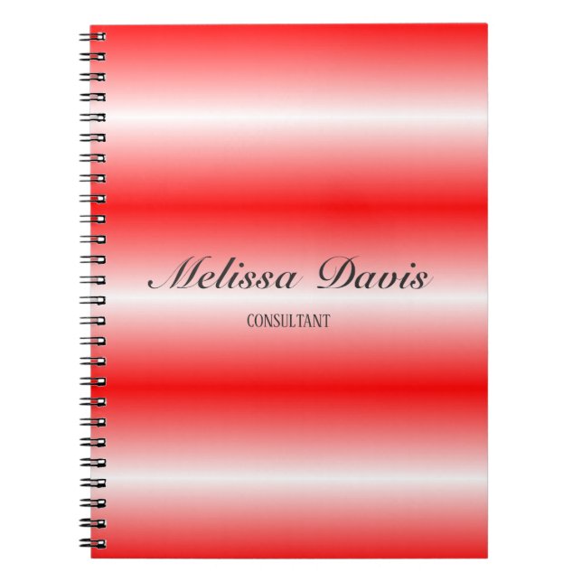 Carnet Simple rouge brillant (Devant)
