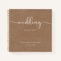 Carnet simple Rustique Mariage Guestbook