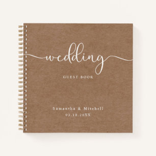 Carnet simple Rustique Mariage Guestbook