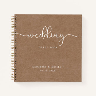 Carnet simple Rustique Mariage Guestbook