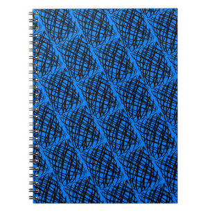 Carnet Simple Scribble Noir Angled Bleu