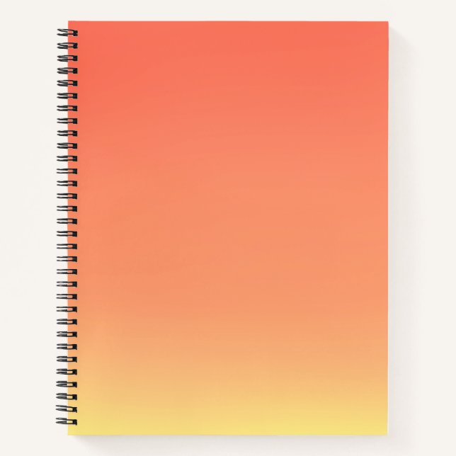 Carnet Simple Sunset Ombre Effet Jaune & Orange (Devant)