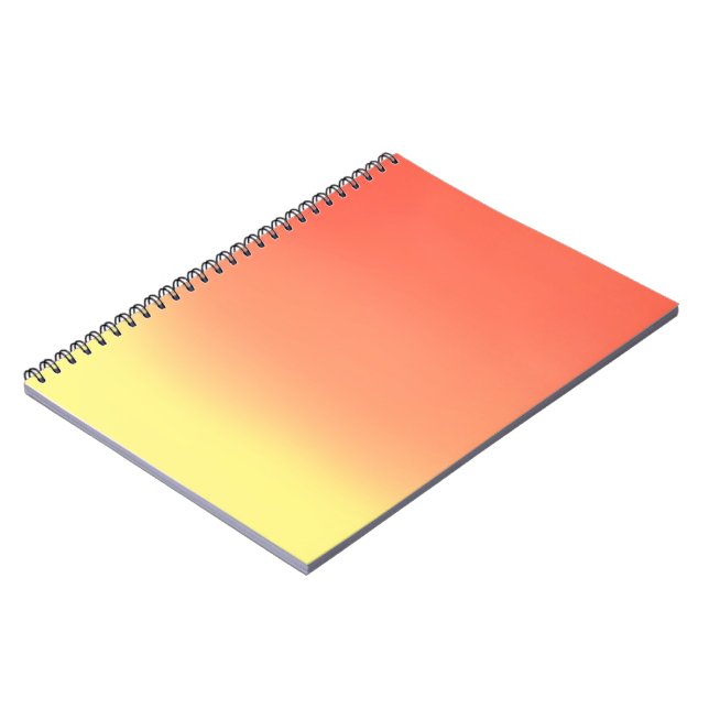 Carnet Simple Sunset Ombre Effet orange et jaune (Côté gauche)