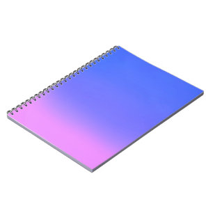 Carnet Simple Sunset Ombre Effet rose et bleu