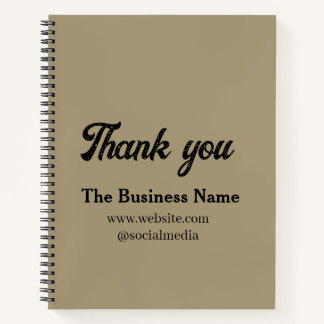 Carnet Simple thank you add business name details text  t