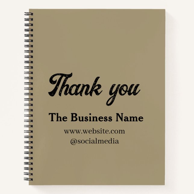 Carnet Simple thank you add business name details text  t (Devant)