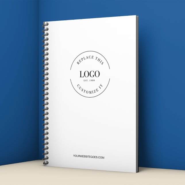 Carnet Simple votre logo et le site Web Promotion Busines (Custom business logo and website spiral notebook)