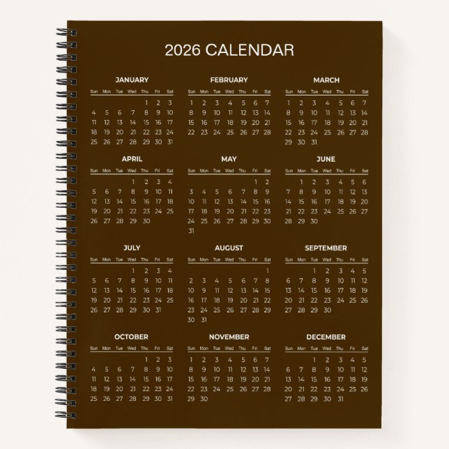 Carnet Simple Yet Elegant 2026 Calendar |  (Devant)