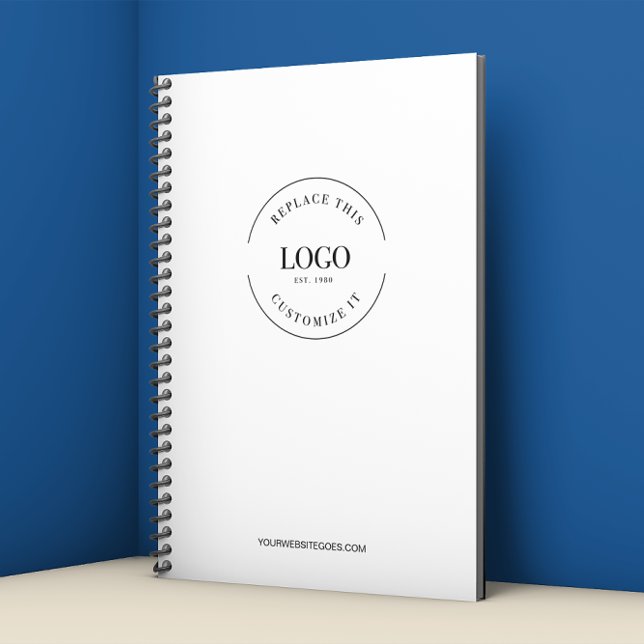 Carnet Simple Your Logo and website Promotional Business  (Custom notebook for business with logo and website.)