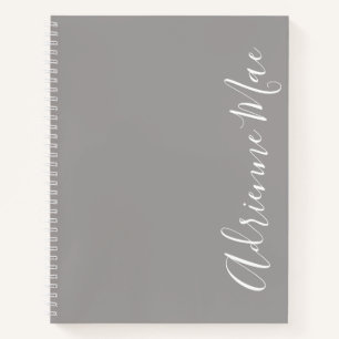 Carnet Simplement élégant moderne Ash Grey Personnalisé