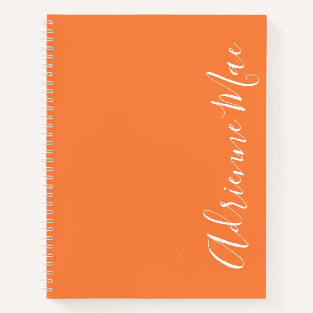 Carnet Simply Elegant orange Peel Personalized (Devant)