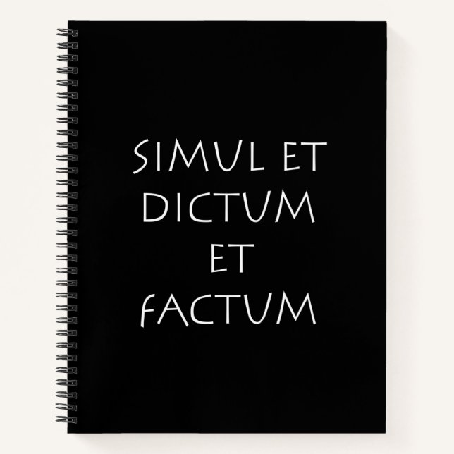 Carnet Simul et dictum (Devant)
