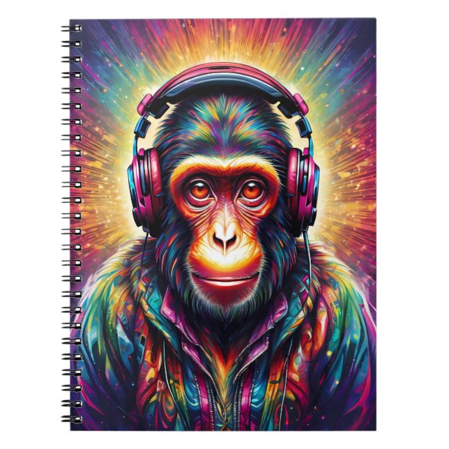 Carnet Singe avec casque audio (Devant)