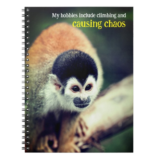 Carnet Singe écureuil dans l'arbre (Devant)