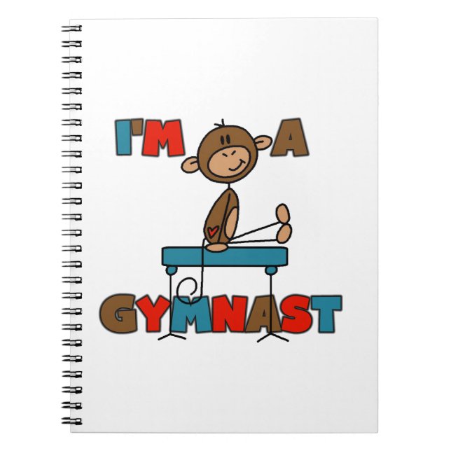 Carnet Singe Je suis un gymnaste (Devant)