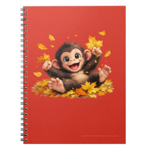 Carnet Singe souriant aux grands yeux ludique tropical
