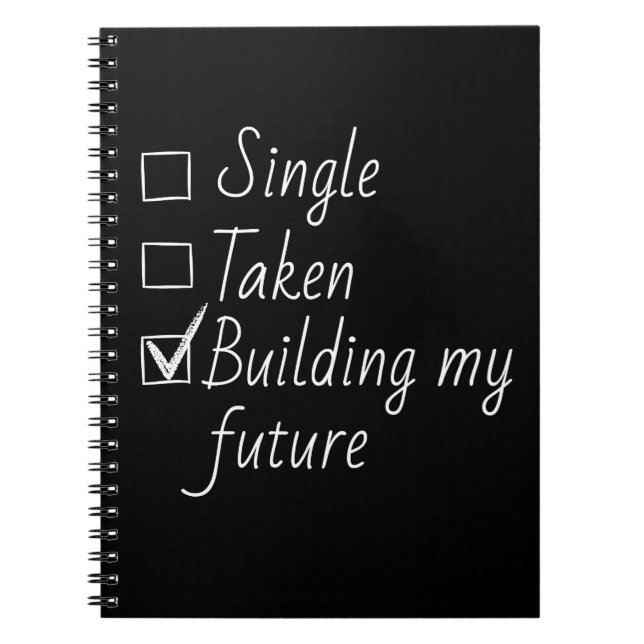 Carnet Single Taken Checklist Style Motivational Quote  (Devant)