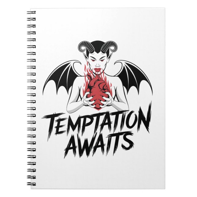 Carnet Sinister Gothic Demon Design - Tentation Attend (Devant)