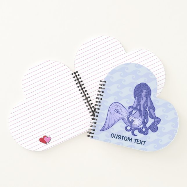 Carnet Sirène assise bleue (Intérieur)